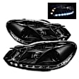 5012111 Driver and Passenger Side Halogen Headlight, With bulb(s), Clear Lens, Black Interior, Signature Series