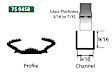 75 0458 Weatherstrip Seal - Glass Weatherstrip, Universal, Sold Individually
