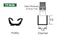 75 0636 Weatherstrip Seal - Glass Weatherstrip, Universal, Sold Individually