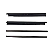 WFK 3110 87 Front, Driver and Passenger Side Door Molding and Beltlines, Black