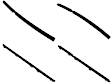1984 Jeep Cherokee - Beltline Molding, 4-Door, Rear Door, Left and Right Hand