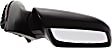 Passenger Side Mirror, Power Adjust, Manual Folding, Heated, Paintable, No Signal Light, No Memory, No Puddle Light, No Auto-Dimming, No Blind Spot Feature