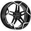 1780P1A325112B72 Aluminum Black Wheel, 17 in. X 8 in., 5 x 4.5 in. Bolt Pattern