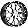 1780P2B325112F72 Aluminum Black Wheel, 17 in. X 8 in., 5 x 4.5 in. Bolt Pattern