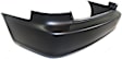 Rear Primed Bumper Cover, Without Parking Aid Sensor Holes, Sedan, USA Built Vehicles Vehicle, CAPA CERTIFIED