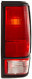 Passenger Side Tail Light, Without bulb(s), Halogen, Clear and Red Lens