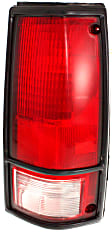 Passenger Side Tail Light, Without bulb(s), Halogen, Clear and Red Lens