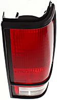 Passenger Side Tail Light, Without bulb(s), Halogen, Clear and Red Lens
