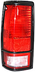 Driver Side Tail Light, Without bulb(s), Halogen, Clear and Red Lens