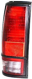 Driver Side Tail Light, Without bulb(s), Halogen, Clear and Red Lens