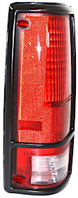 Driver Side Tail Light, Without bulb(s), Halogen, Clear and Red Lens