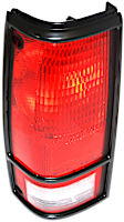 Driver Side Tail Light, Without bulb(s), Halogen, Clear and Red Lens