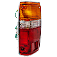 Driver Side Tail Light, with Bulb, Halogen, Amber, Clear and Red Lens, With Chrome Trim
