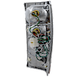 Driver Side Tail Light, with Bulb, Halogen, Amber, Clear and Red Lens, With Chrome Trim