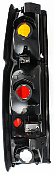 Passenger Side Tail Light, Without bulb(s), Halogen, Amber, Clear and Red Lens