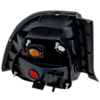 Passenger Side Tail Light, without Bulb, Halogen, Amber, Clear and Red Lens, Except Wagon