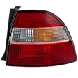 Passenger Side Tail Light, without Bulb, Halogen, Amber, Clear and Red Lens, Except Wagon