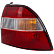 Passenger Side Tail Light, without Bulb, Halogen, Amber, Clear and Red Lens, Except Wagon