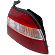 Passenger Side Tail Light, without Bulb, Halogen, Amber, Clear and Red Lens, Except Wagon