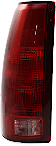 Driver Side Tail Light, with Bulb, Halogen, Clear and Red Lens, Except 15, 000 Lbs. GVW, CAPA CERTIFIED