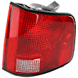 Passenger Side Tail Light, without Bulb, Halogen, Clear and Red Lens, CAPA CERTIFIED