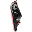 Passenger Side Tail Light, without Bulb, Halogen, Clear and Red Lens, CAPA CERTIFIED