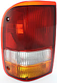 Driver Side Tail Light, without Bulb, Halogen, Amber, Clear and Red Lens, CAPA CERTIFIED