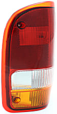 Driver Side Tail Light, without Bulb, Halogen, Amber, Clear and Red Lens, CAPA CERTIFIED