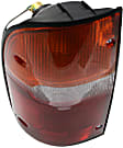 Driver Side Tail Light, with Bulb, Halogen, Amber, Clear and Red Lens, CAPA CERTIFIED