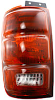 Driver Side Tail Light, without Bulb, Halogen, Clear and Red Lens, CAPA CERTIFIED