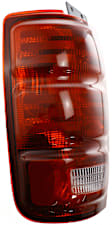 Driver Side Tail Light, without Bulb, Halogen, Clear and Red Lens, CAPA CERTIFIED