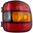 Passenger Side Tail Light, without Bulb, Halogen, Amber, Clear and Red Lens, Stepside