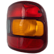 Passenger Side Tail Light, without Bulb, Halogen, Amber, Clear and Red Lens, Stepside