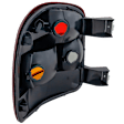 Passenger Side Tail Light, without Bulb, Halogen, Amber, Clear and Red Lens, Stepside