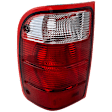 Driver Side Tail Light, without Bulb, Halogen, Clear and Red Lens