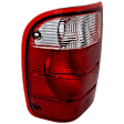 Driver Side Tail Light, without Bulb, Halogen, Clear and Red Lens
