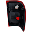 Driver Side Tail Light, without Bulb, Halogen, Clear and Red Lens