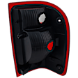 Driver Side Tail Light, without Bulb, Halogen, Clear and Red Lens