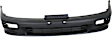 Front Primed Bumper Cover, With Fog Light Holes, Without Parking Aid Sensor Holes, With turn signal light holes