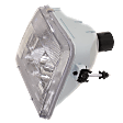 Passenger Side Headlight, with Bulb, Halogen, Clear Lens, CAPA Certified