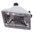 Passenger Side Headlight, with Bulb, Halogen, Clear Lens, CAPA Certified