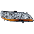Passenger Side Headlight, without Bulb, Halogen, Clear Lens, Chrome Interior, Coupe/Sedan, CAPA Certified