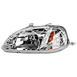 Driver Side Headlight, without Bulb, Halogen, Clear Lens, 4 Cyl., 1.6L Engine, CAPA CERTIFIED