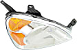 Passenger Side Headlight, without Bulb, Halogen, Clear Lens, CAPA Certified