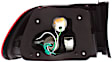 Passenger Side, Outer Tail Light, With bulb(s), Halogen, Amber and Red Lens