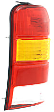 Driver Side Tail Light, without Bulb, Halogen, Amber, Clear and Red Lens, CAPA CERTIFIED