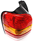 Driver Side Tail Light, without Bulb, Halogen, Amber, Clear and Red Lens, CAPA CERTIFIED