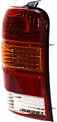 Passenger Side Tail Light, without Bulb, Halogen, Amber, Clear and Red Lens, CAPA CERTIFIED