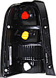 Passenger Side Tail Light, without Bulb, Halogen, Amber, Clear and Red Lens, CAPA CERTIFIED