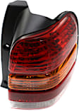 Passenger Side Tail Light, without Bulb, Halogen, Amber, Clear and Red Lens, CAPA CERTIFIED